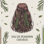 illustration eau de romarin cheveux avis chevelure et flacons