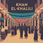 Illustration Khan el-Khalili Cairo Egypt ambiance festive