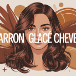 marron glacé cheveux illustration élégante et chaleureuse