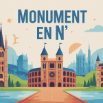 Image stylisée monument en N enchevêtrement patrimonial