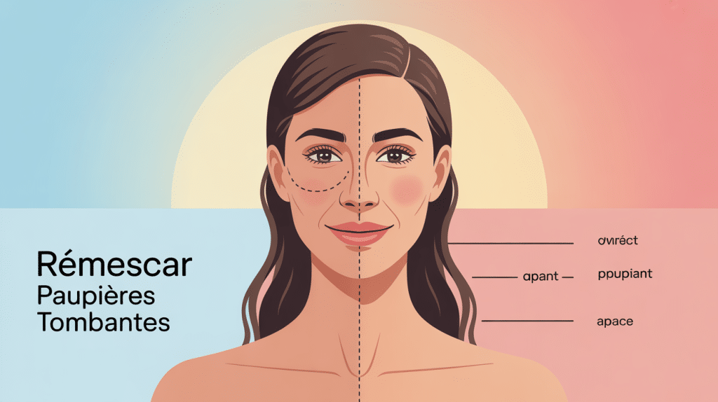 Remescar paupières tombantes avis avant après illustration visage femme