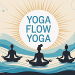 yoga flow yoga scène fluide et méditative vectorielle