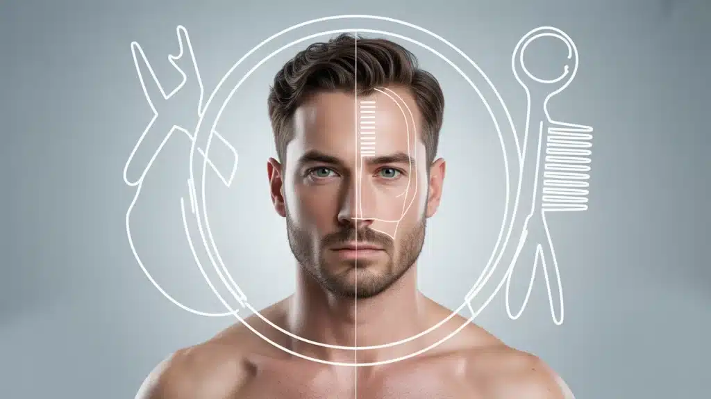 Bouc barbe tendance avec contour précis