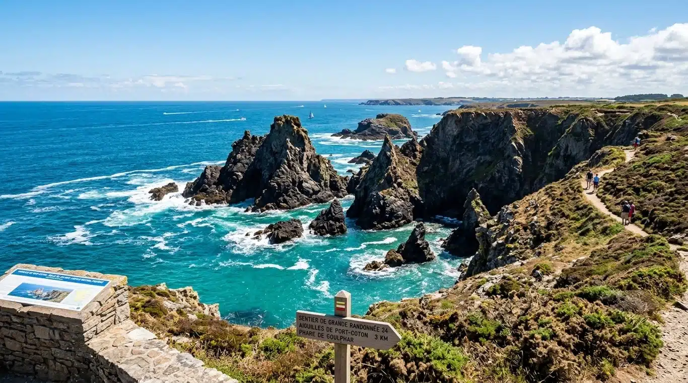 Falaises spectaculaires des Aiguilles de Port-Coton à Belle-Île-en-Mer