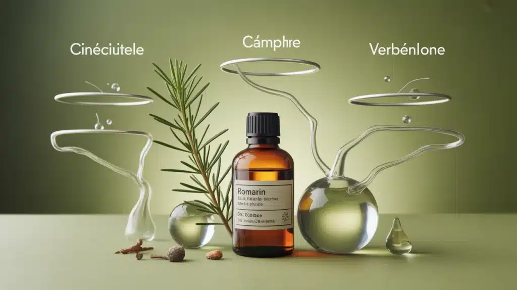 Huile essentielle de romarin et chémotypes cineole camphre verbénone