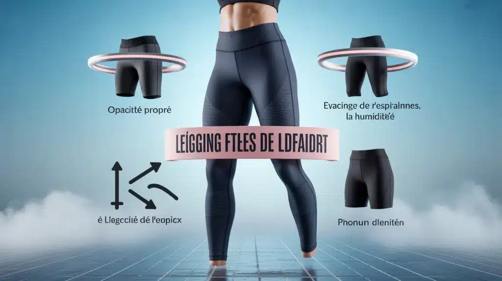legging de sport noir mat pour femmes, confort et respirabilité