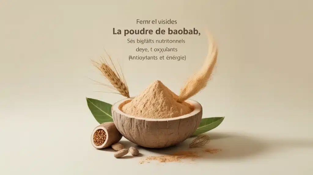 Poudre de baobab pour énergie et fibres