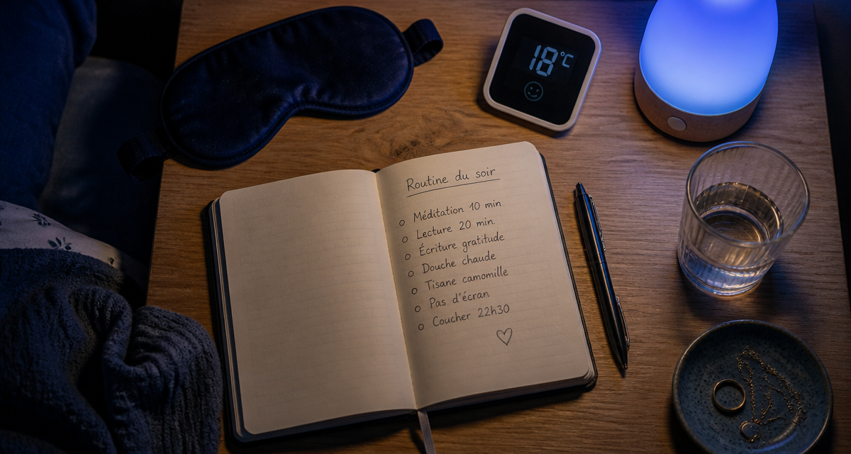comment trouver le sommeil rapidement table de chevet routine