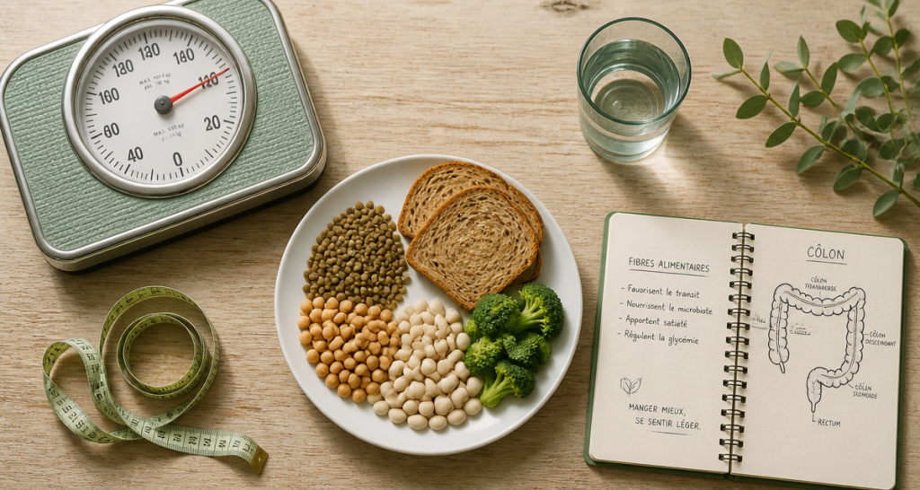 constipation et prise de poids, aliments riches en fibres et balance