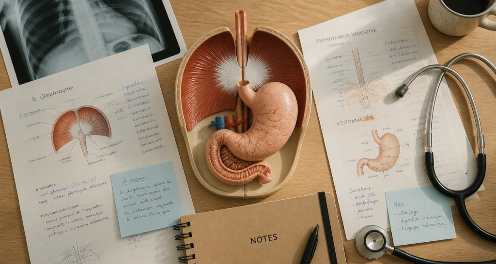 Est-ce qu'une hernie hiatale peut disparaître maquette anatomique sur bureau médical