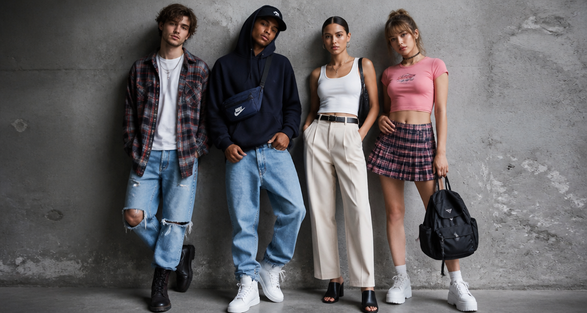 tenue année 90 jeunes studio urbain
