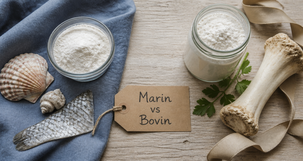 Difference collagene marin et bovin en image