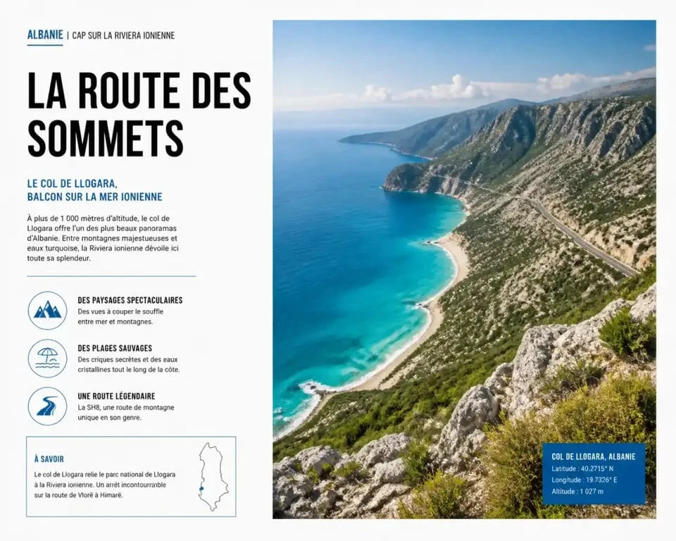 Paysage de la Riviera albanaise, incontournable à voir en Albanie