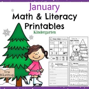 January Kindergarten Worksheets