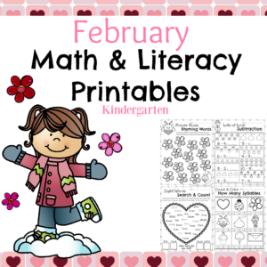 February Kindergarten Worksheets