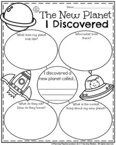 August Writing Prompts - Informative: The New Planet I Discovered.