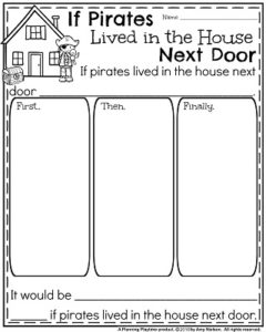 August Writing Prompts - Narrative: If Pirates Lived in the House Next Door.