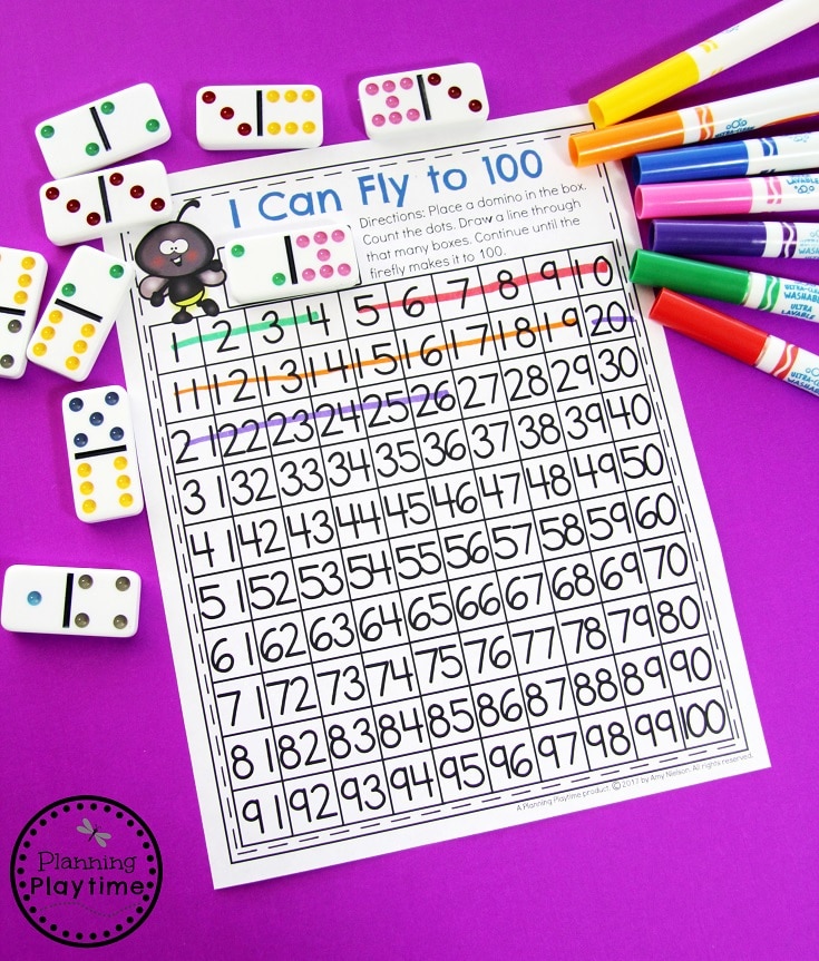 Count to 100 Activity for kids. Great for 100 day.