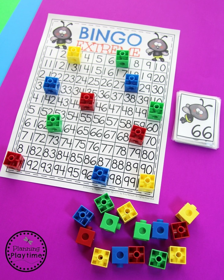 Count to 100 worksheets for kids - Extreme Bingo