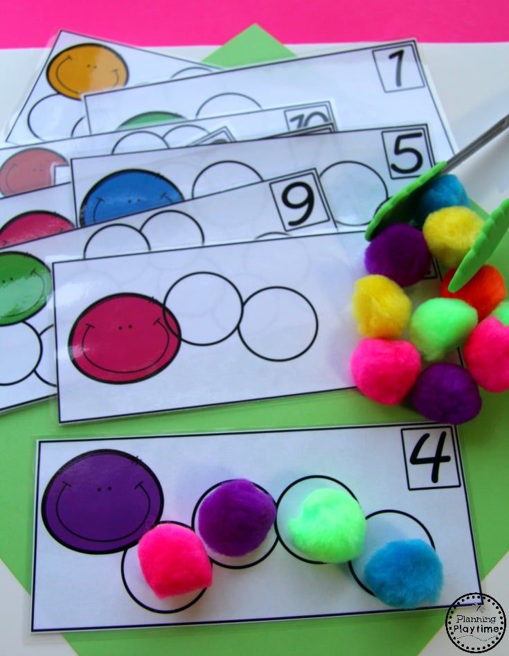 Cute Kindergarten Counting Activity - Build a Caterpillar Counting.