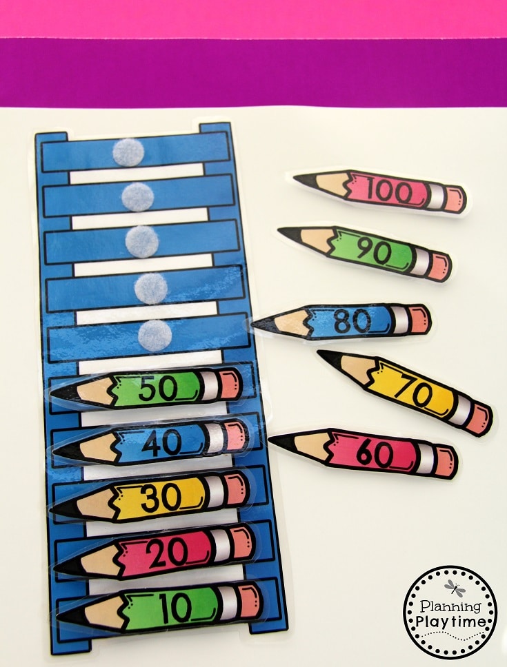 Fun Count by 10s activity for kids.