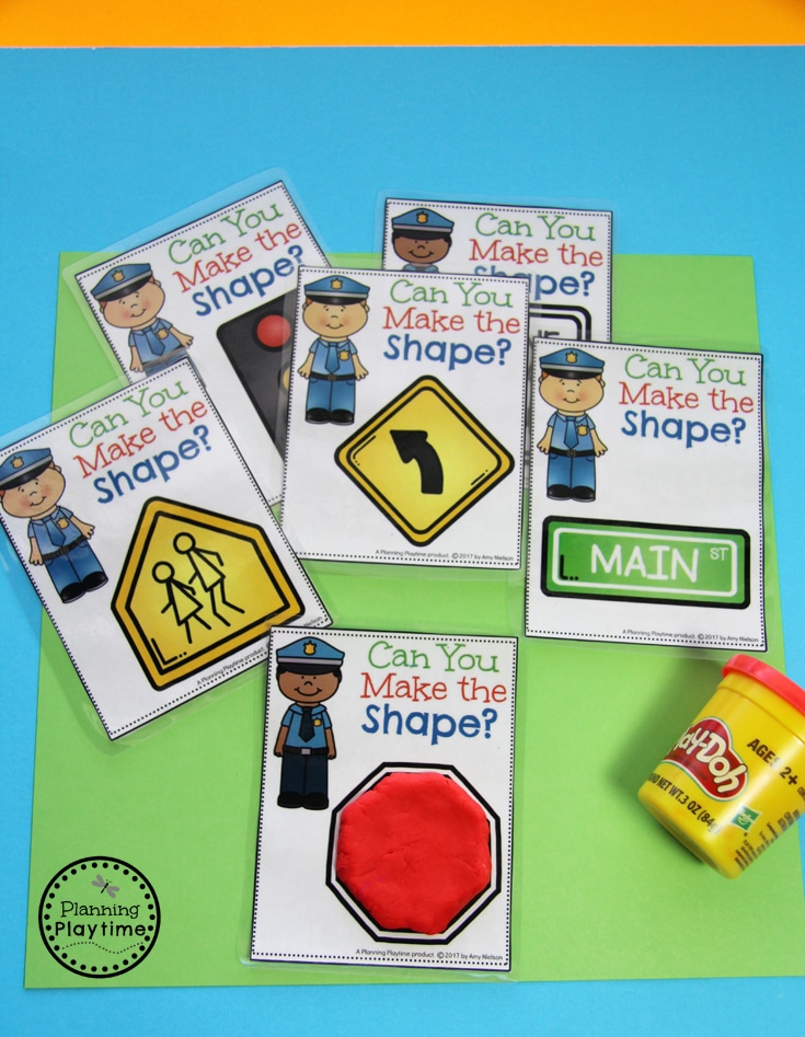 Community Helpers - Can you Make the Shape Road Signs.
