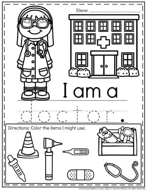 Community Helpers Worksheets - Doctor