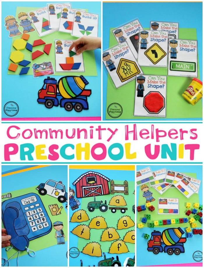 Community Helpers Theme for Preschool #communityhelpers #preschooltheme #planningplaytime