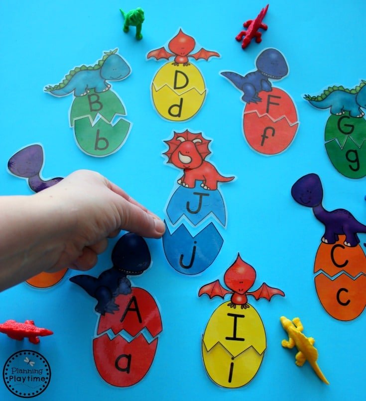 Dinosaur Egg Letter Puzzles for Preschool