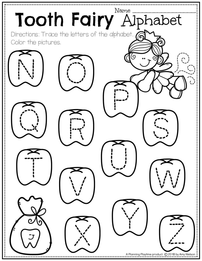 Dental Health Tracing Preschool