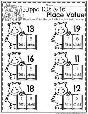 Kindergarten Math Worksheets - Place Value #placevalue #kindergartenmath #mathworksheets #kindergartenworksheets #placevalueworksheets