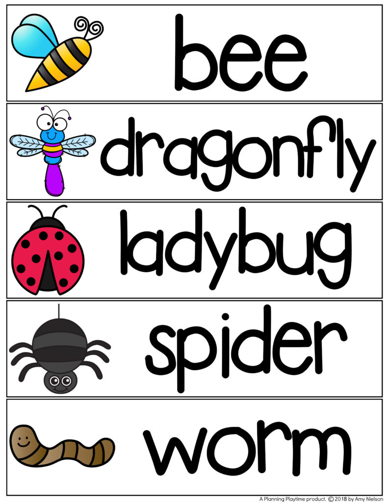 Bug Words Writing Practice #preschool #writetheroom #bugs