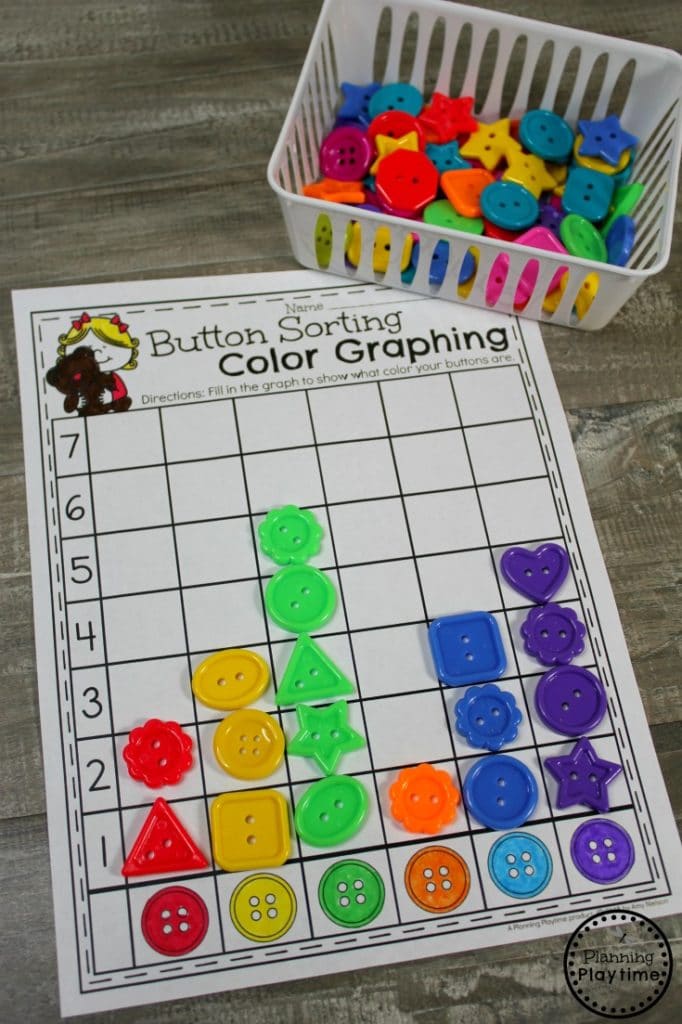 Kindergarten Graphing activity - Math ideas for kids. #kindergartenmath #measurement #graphing #graphingworksheets