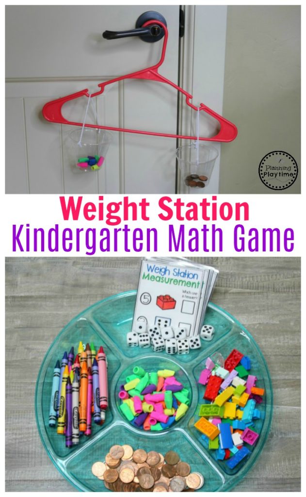 Weigh Station - Measurement Game for Kindergarten #kindergartenmath #measurement