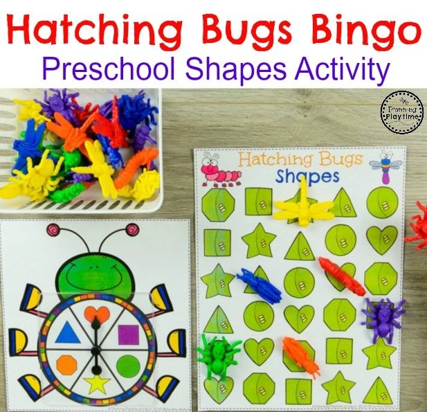 Bug Shapes Bingo Preschool Shapes #shapes #bugs #preschool #shapeactivities #preschoolcenters