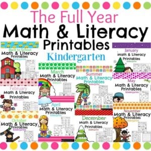 Kindergarten Worksheets for the Entire Year