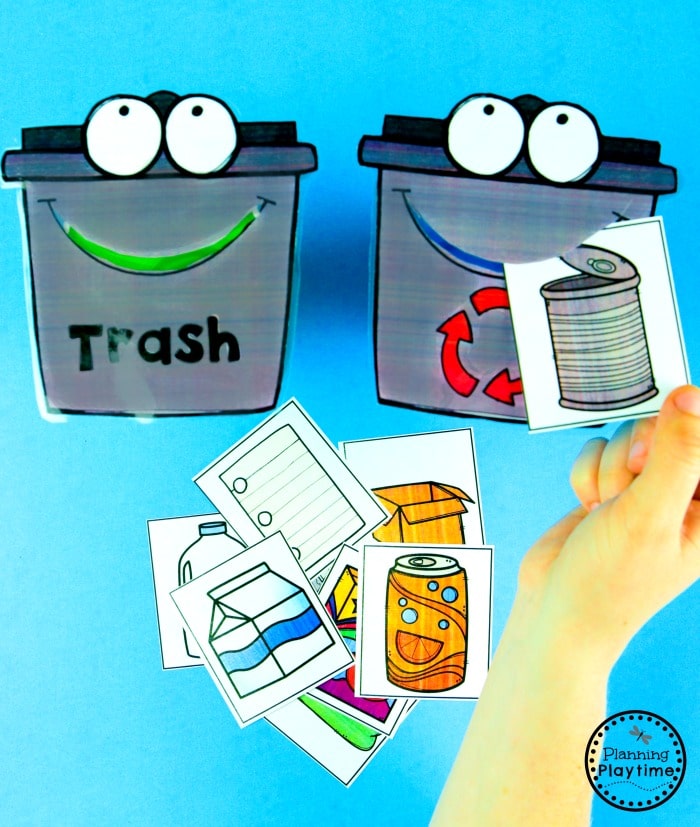 Earth Day Activities for Preschool - Recycle Sort