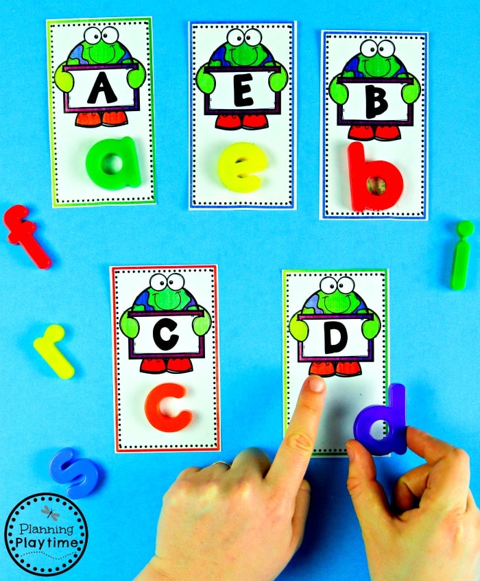 Preschool Alphabet Game - Earth Day Activities #planningplaytime #earthday #preschool #preschoolworksheets