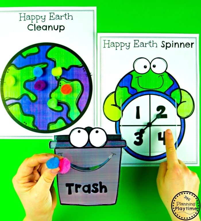 Preschool Earth Day Theme Activities #planningplaytime #earthday #preschool #preschoolworksheets