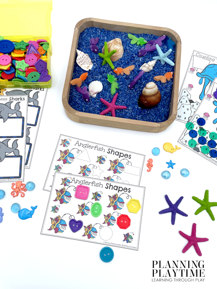 Ocean Theme Preschool Shapes - Shapes Activities for Preschool
