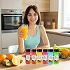 2oz Small Square Plastic Shot Bottles for juice - 60ml HPP Juice Bottle with lids