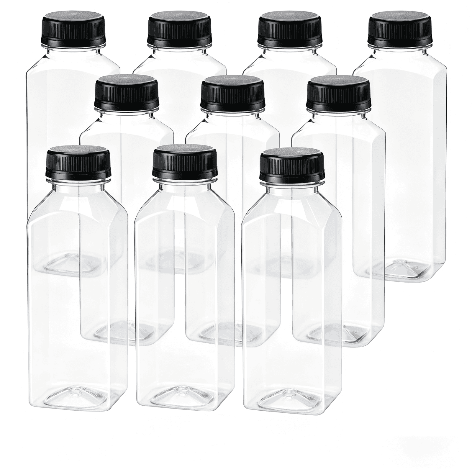 16oz square juice bottle wholesale pet bottle with caps