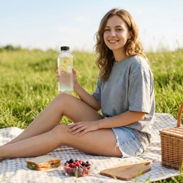16oz square juice bottle wholesale pet bottle with caps