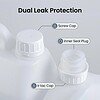 Dual leak protection with screw cap and inner seal plug for plastic jugs.