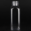 350 ml (12 oz) square juice bottle, empty clear PET plastic bottle
