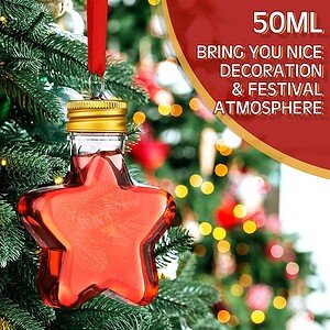 Custom 2oz Star-Shaped Bottle for Holiday Drinks.