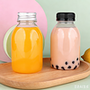250ml 8oz round empty clear juice bottle with tamper-evident cap