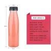 Clear plastic 300ml juice bottle with black tamper-evident cap.