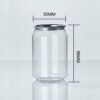 Clear glass jar with metal lid, 98mm tall, 55mm diameter, for packaging.
