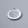 Round metal can lid with easy open tab for soda bottles.